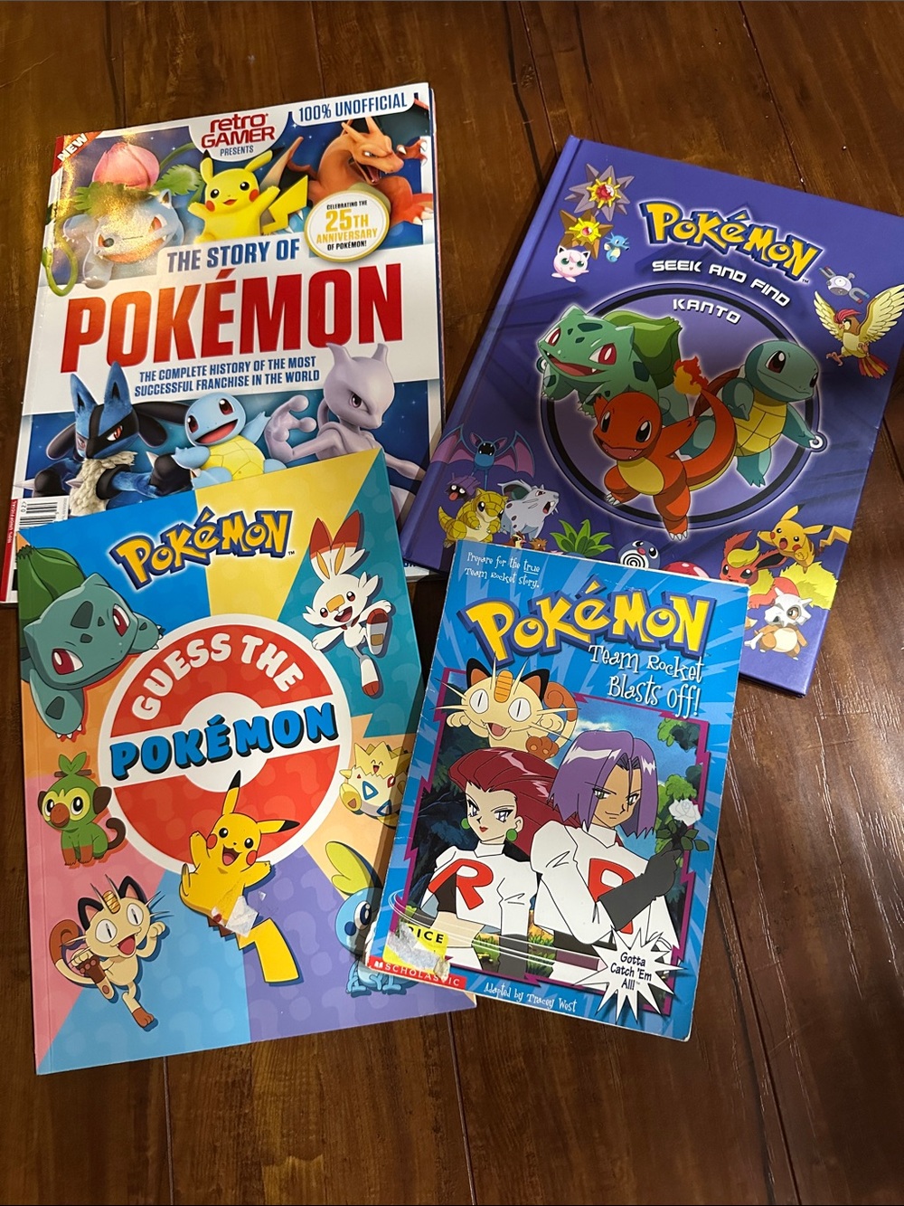 Pokemon Book Lot 4 NEW Seek & Find Kanto Guess the Pokemon Team Rocket Retro Gam
